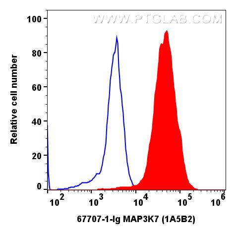 FC experiment of K-562 using 67707-1-Ig (same clone as 67707-1-PBS)