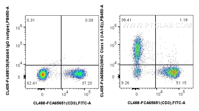 FC experiment of mouse splenocytes using CL405-FcA65663