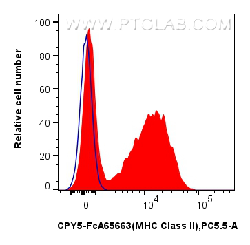 FC experiment of mouse splenocytes using CPY5-FcA65663