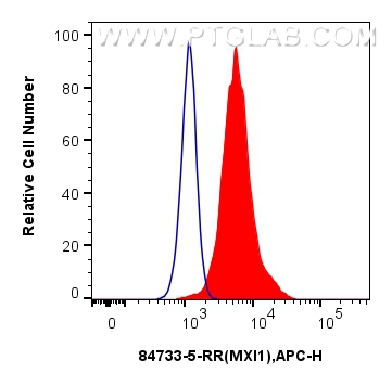 FC experiment of HeLa using 84733-5-RR (same clone as 84733-5-PBS)