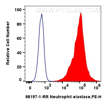 FC experiment of mouse bone marrow cells using 98197-1-RR (same clone as 98197-1-PBS)