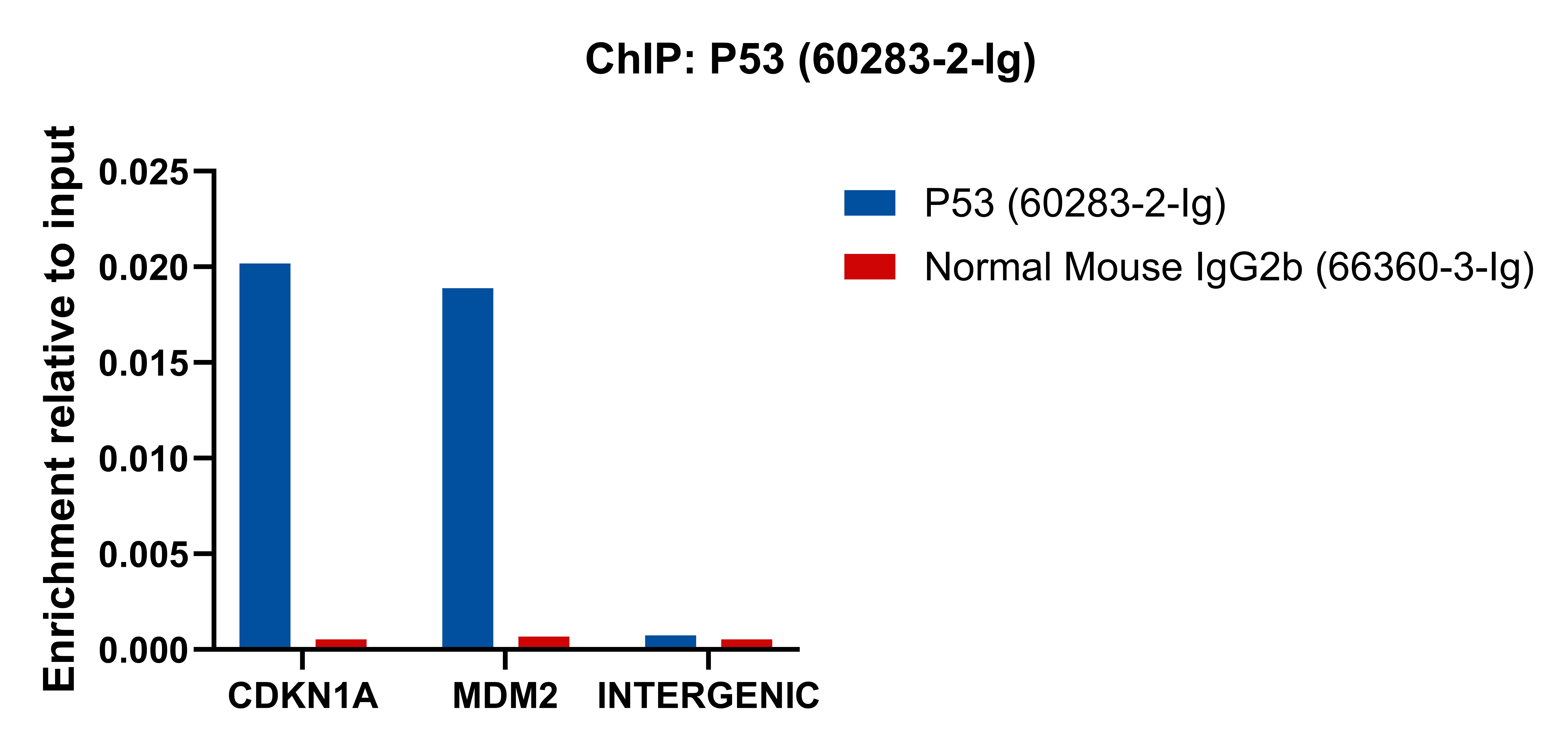 ChIP experiment of HCT 116 using 60283-2-Ig (same clone as 60283-2-PBS)