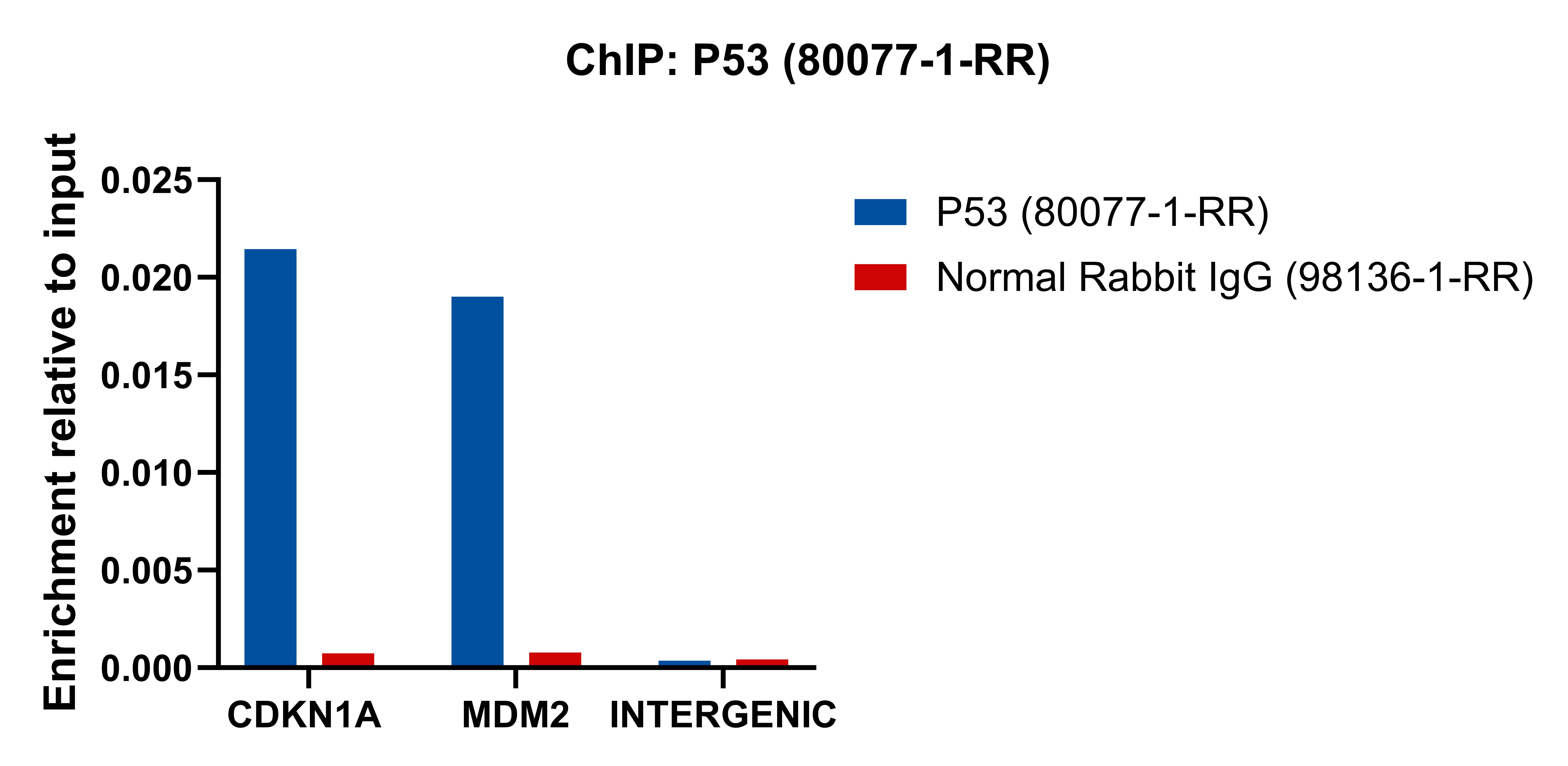 ChIP experiment of HCT 116 using 80077-1-RR (same clone as 80077-1-PBS)