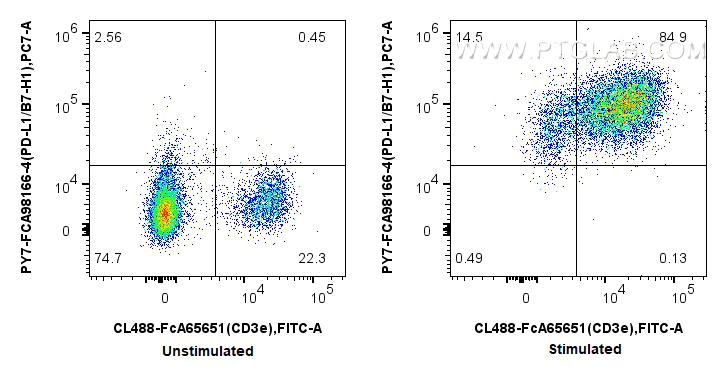 FC experiment of mouse splenocytes using PY7-FcA98166-4 FC experiment of mouse splenocytes using PY7-FcA98166-4