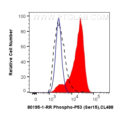 FC experiment of A431 using 80195-1-RR (same clone as 80195-1-PBS)