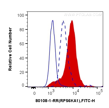 FC experiment of Jurkat using 80108-1-RR (same clone as 80108-1-PBS)