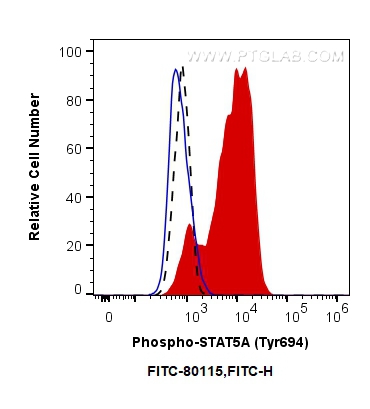 FC experiment of TF-1 using FITC-80115
