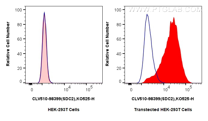 FC experiment of Transfected HEK-293T using CLV510-98399