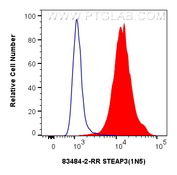 FC experiment of HeLa using 83484-2-RR (same clone as 83484-2-PBS)