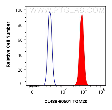 FC experiment of HepG2 using CL488-80501