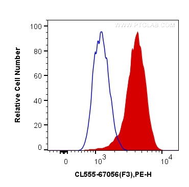FC experiment of A431 using CL555-67056