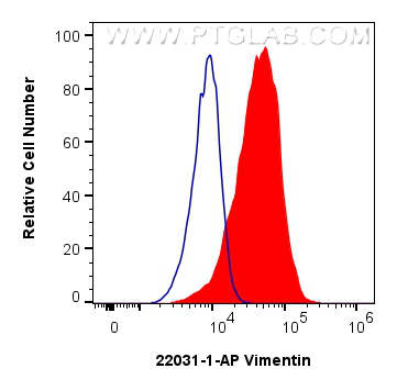 FC experiment of HeLa using 22031-1-AP FC experiment of HeLa using 22031-1-AP